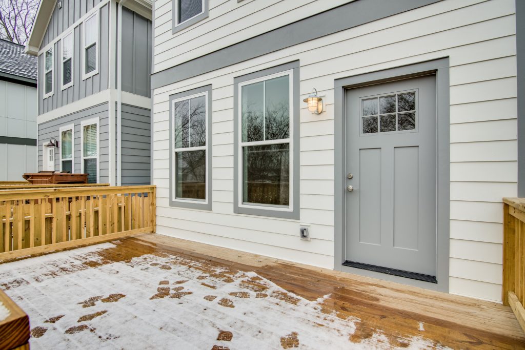 Mid-sized elegant back porch photo in Nashville with decking by White Pines Building Group | Outdoor Photos | Porch | Landscaping | Landscape Design | Outdoor Living Space | Porch Design Ideas | Outdoor Living Space Ideas | Backyard Design