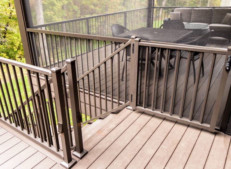 Mid-sized elegant backyard outdoor kitchen deck photo in St Louis with no cover