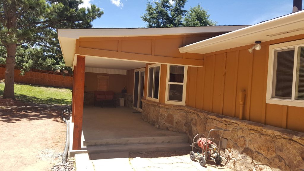 Mid-sized elegant front porch photo in Denver by floorupconstruction | Outdoor Photos | Porch | Landscaping | Landscape Design | Outdoor Living Space | Porch Design Ideas | Outdoor Living Space Ideas | Backyard Design