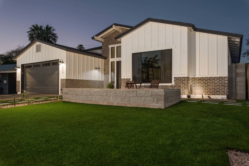 Mid-sized minimalist concrete paver front porch photo in Phoenix by Venetian Outdoors | Outdoor Photos | Porch | Landscaping | Landscape Design | Outdoor Living Space | Porch Design Ideas | Outdoor Living Space Ideas | Backyard Design