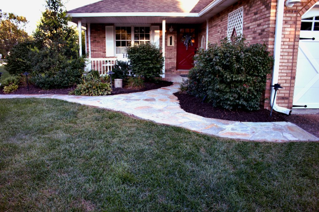 Mid-sized stone front porch photo in St Louis by Envisioning Green | Outdoor Photos | Porch | Landscaping | Landscape Design | Outdoor Living Space | Porch Design Ideas | Outdoor Living Space Ideas | Backyard Design