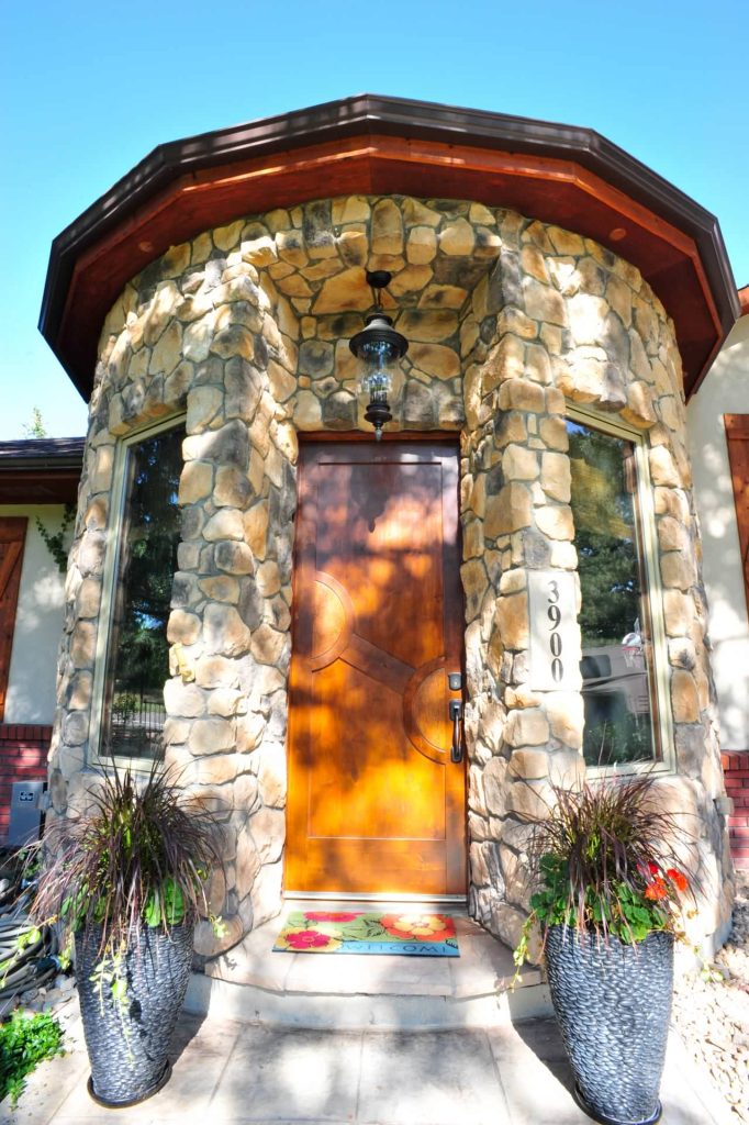 Mid-sized transitional front porch photo in Denver by Tangora Design-Build | Outdoor Photos | Porch | Landscaping | Landscape Design | Outdoor Living Space | Porch Design Ideas | Outdoor Living Space Ideas | Backyard Design