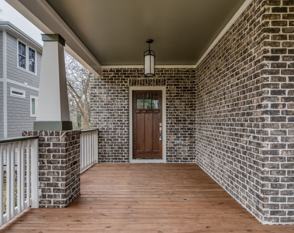 Mid-sized transitional porch photo in Nashville by Marilyn Hill Interiors | Outdoor Photos | Porch | Landscaping | Landscape Design | Outdoor Living Space | Porch Design Ideas | Outdoor Living Space Ideas | Backyard Design