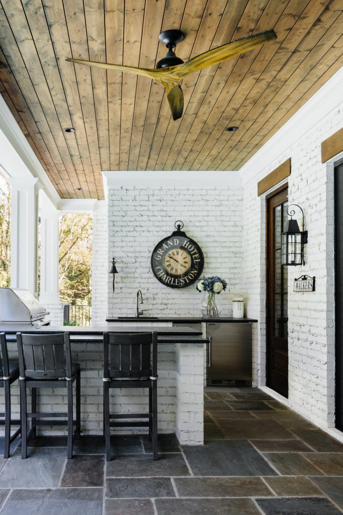 Mid-sized transitional stone porch photo in Nashville by Forte Building Group, LLC | Outdoor Photos | Porch | Landscaping | Landscape Design | Outdoor Living Space | Porch Design Ideas | Outdoor Living Space Ideas | Backyard Design