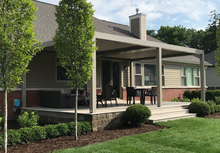Mid-sized transitional tile back porch photo in Detroit with a pergola by Building Integrity | Outdoor Photos | Porch | Landscaping | Landscape Design | Outdoor Living Space | Porch Design Ideas | Outdoor Living Space Ideas | Backyard Design