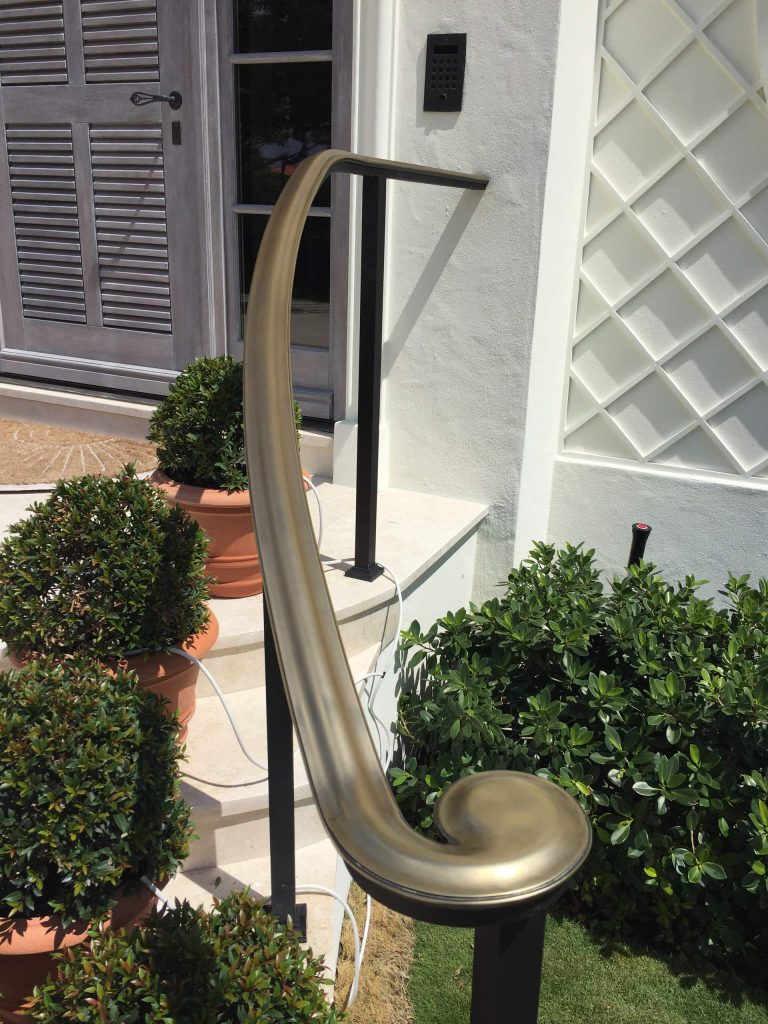 Mid-sized trendy concrete porch photo in Miami by ADB Designs Inc. | Outdoor Photos | Porch | Landscaping | Landscape Design | Outdoor Living Space | Porch Design Ideas | Outdoor Living Space Ideas | Backyard Design