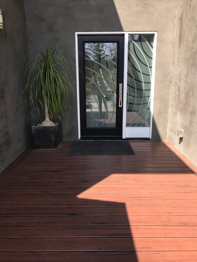 Mid-sized trendy front porch photo in San Francisco with decking and a roof extension by All Points Construction Inc. | Outdoor Photos | Porch | Landscaping | Landscape Design | Outdoor Living Space | Porch Design Ideas | Outdoor Living Space Ideas | Backyard Design