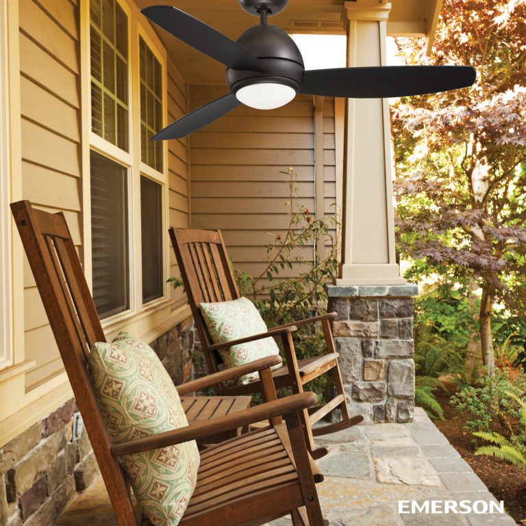 Modern styling of the three Curva blades with its integrated LED light fixture makes this fan a great fit for a variety of decor, but finds its home in lofts and urban apartments. by Del Mar Designs, Inc | Outdoor Photos | Porch | Landscaping | Landscape Design | Outdoor Living Space | Porch Design Ideas | Outdoor Living Space Ideas | Backyard Design