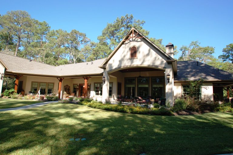 Mountain style exterior home photo in Houston by Possibility Custom Homes, Inc. | Outdoor Photos | Porch | Landscaping | Landscape Design | Outdoor Living Space | Porch Design Ideas | Outdoor Living Space Ideas | Backyard Design