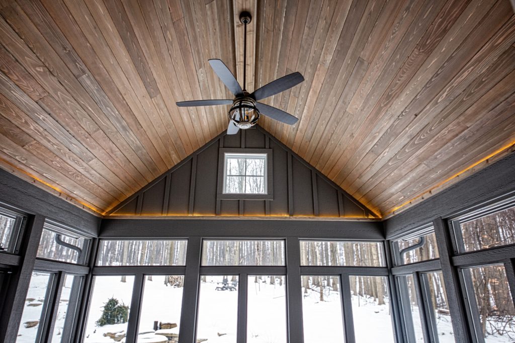 Mountain style porch idea in Cleveland by George Clemens Architecture | Outdoor Photos | Porch | Landscaping | Landscape Design | Outdoor Living Space | Porch Design Ideas | Outdoor Living Space Ideas | Backyard Design