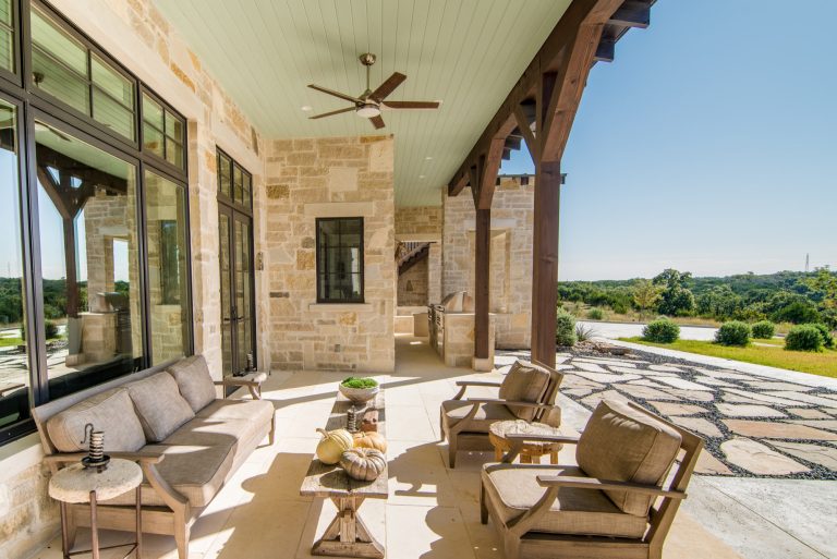Mountain style porch photo in Austin by Design Visions of Austin | Outdoor Photos | Porch | Landscaping | Landscape Design | Outdoor Living Space | Porch Design Ideas | Outdoor Living Space Ideas | Backyard Design