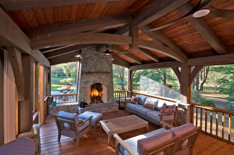 Mountain style porch photo in DC Metro by Upton Architecture, LLC | Outdoor Photos | Porch | Landscaping | Landscape Design | Outdoor Living Space | Porch Design Ideas | Outdoor Living Space Ideas | Backyard Design