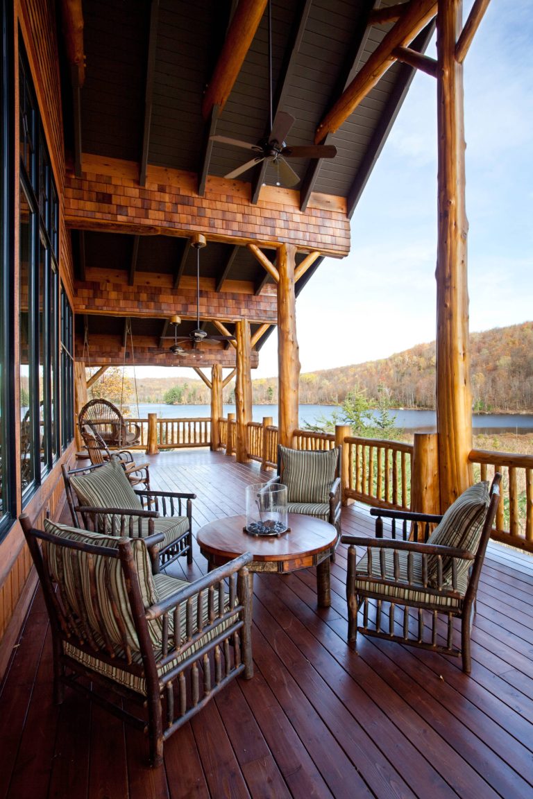 Mountain style porch photo in Other with decking and a roof extension by | Outdoor Photos | Porch | Landscaping | Landscape Design | Outdoor Living Space | Porch Design Ideas | Outdoor Living Space Ideas | Backyard Design