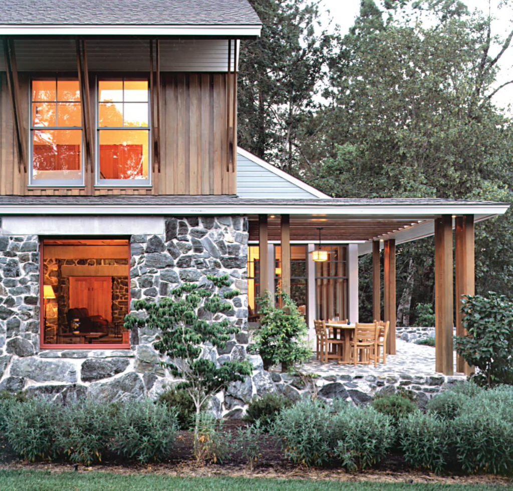 Mountain style porch photo in San Francisco with a roof extension by Sutton Suzuki Architects | Outdoor Photos | Porch | Landscaping | Landscape Design | Outdoor Living Space | Porch Design Ideas | Outdoor Living Space Ideas | Backyard Design