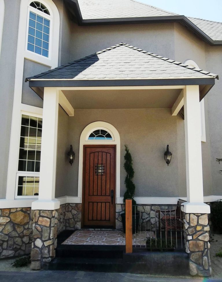 New entry porch to make the home look "right". Construction by Highlands Home Remodel & Repair. Photos by Steve Hendricks