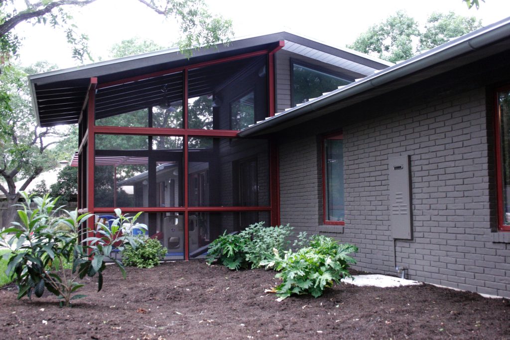 New screened porch for a 50s ranch house in Austin, Texas.