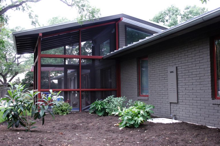 New screened porch for a 50s ranch house in Austin, Texas.