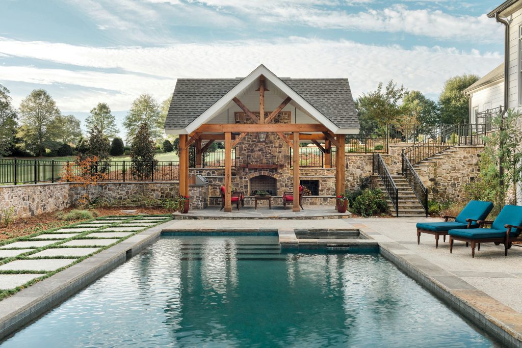 Old Farm Project - Pergola & Pool - Athens Building Company