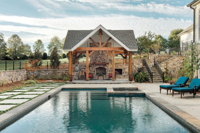 Old Farm Project - Pergola & Pool - Athens Building Company