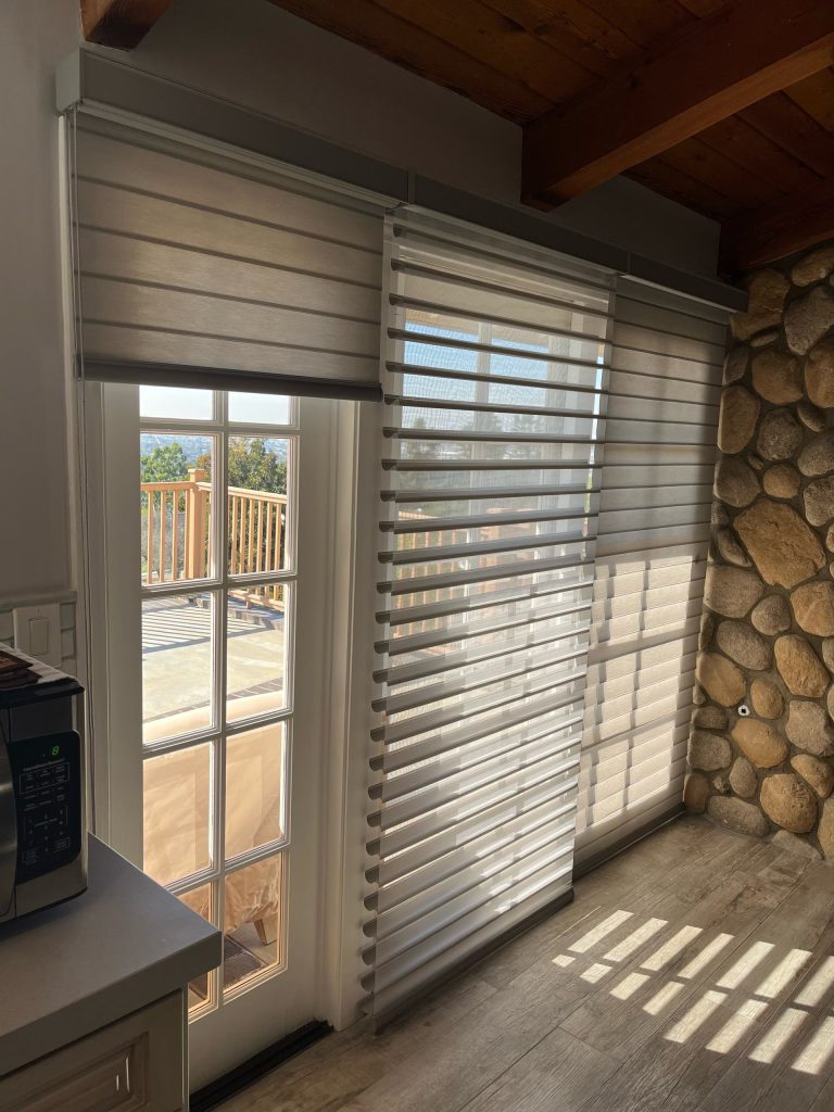 Our blinds are easily installed on doors as well as windows.