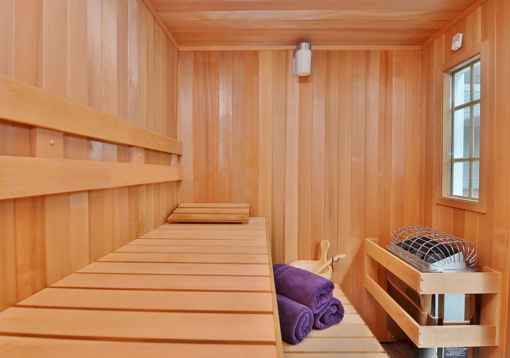 Outdoor Sauna pool side