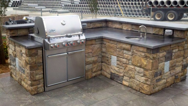 Outdoor grill concrete countertops - Xtreme Series GFRC Systems - Turning Point Innovations