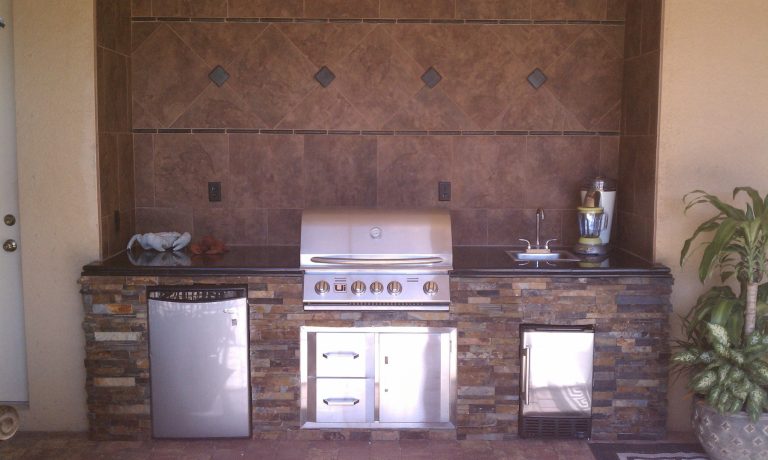 Outdoor kitchen built by Chad The Handyman, LLC.