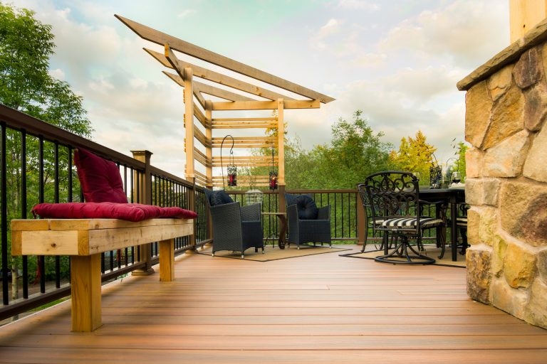 Outdoor kitchen deck - mid-sized zen backyard outdoor kitchen deck idea in Portland with no cover