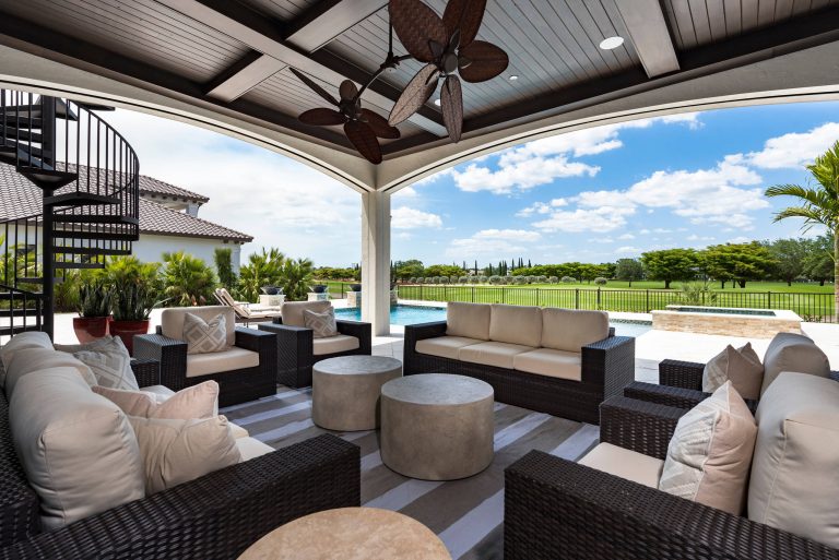 Outdoor living area + pool