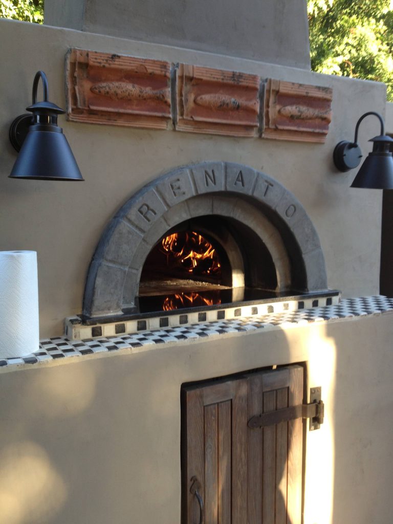 Outdoor residential brick oven. Wood fired with gas assist.