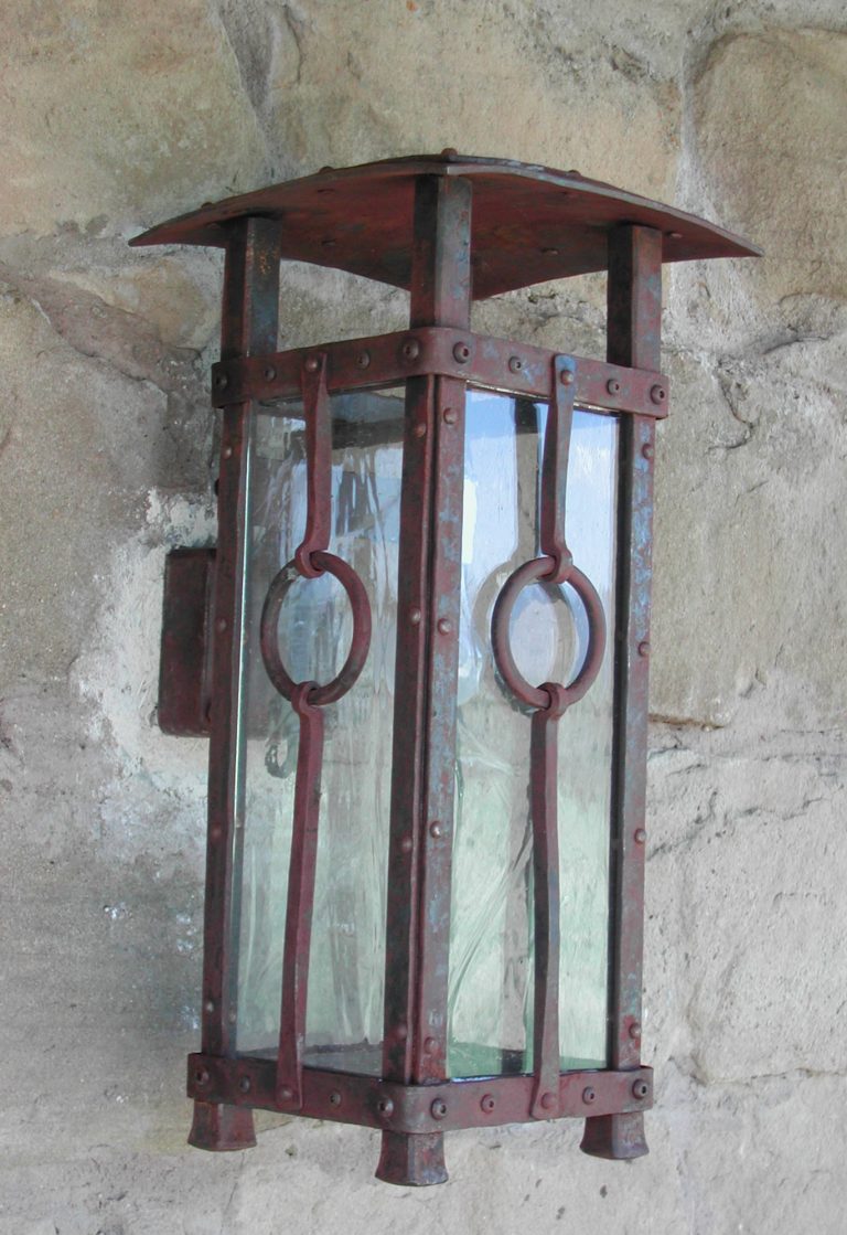 Outdoor wrought iron lighting fixture