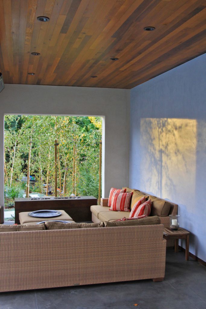 Patio kitchen - mid-sized contemporary backyard concrete patio kitchen idea in San Francisco with a gazebo