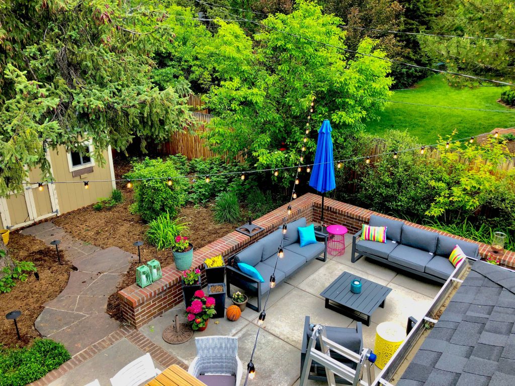 Patio - mid-sized eclectic backyard concrete paver patio idea in Denver by Lume Landscape Lighting | Outdoor Photos | Porch | Landscaping | Landscape Design | Outdoor Living Space | Porch Design Ideas | Outdoor Living Space Ideas | Backyard Design