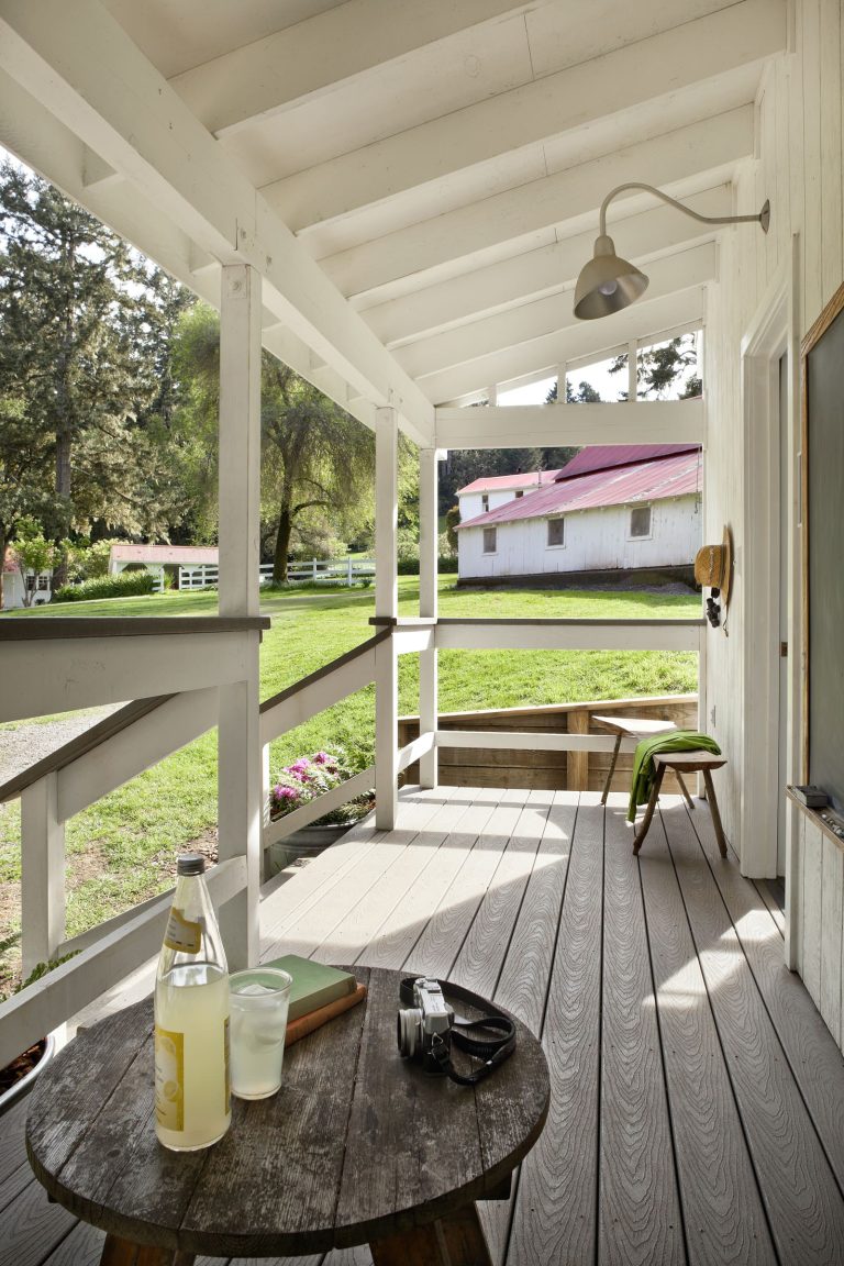 Photos by Jeff Zaruba. Marin County Tiny House. Porch.