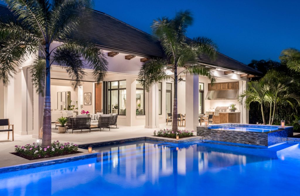 Pool - backyard custom-shaped pool idea in Other