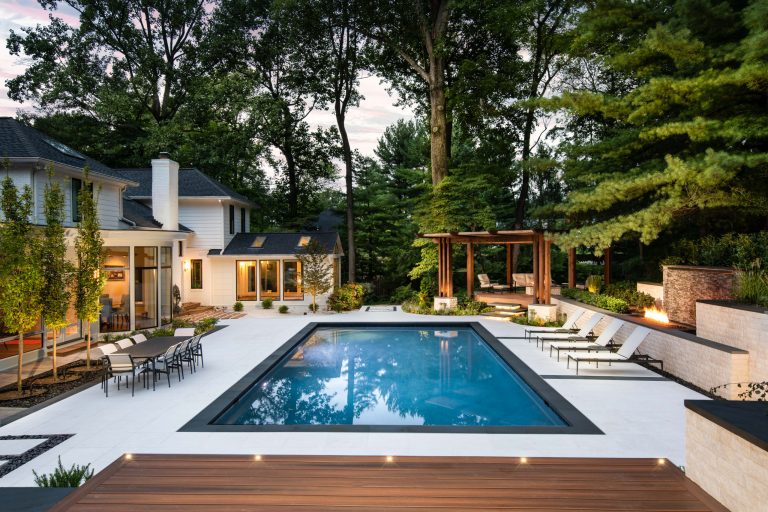 Pool - contemporary rectangular pool idea in DC Metro