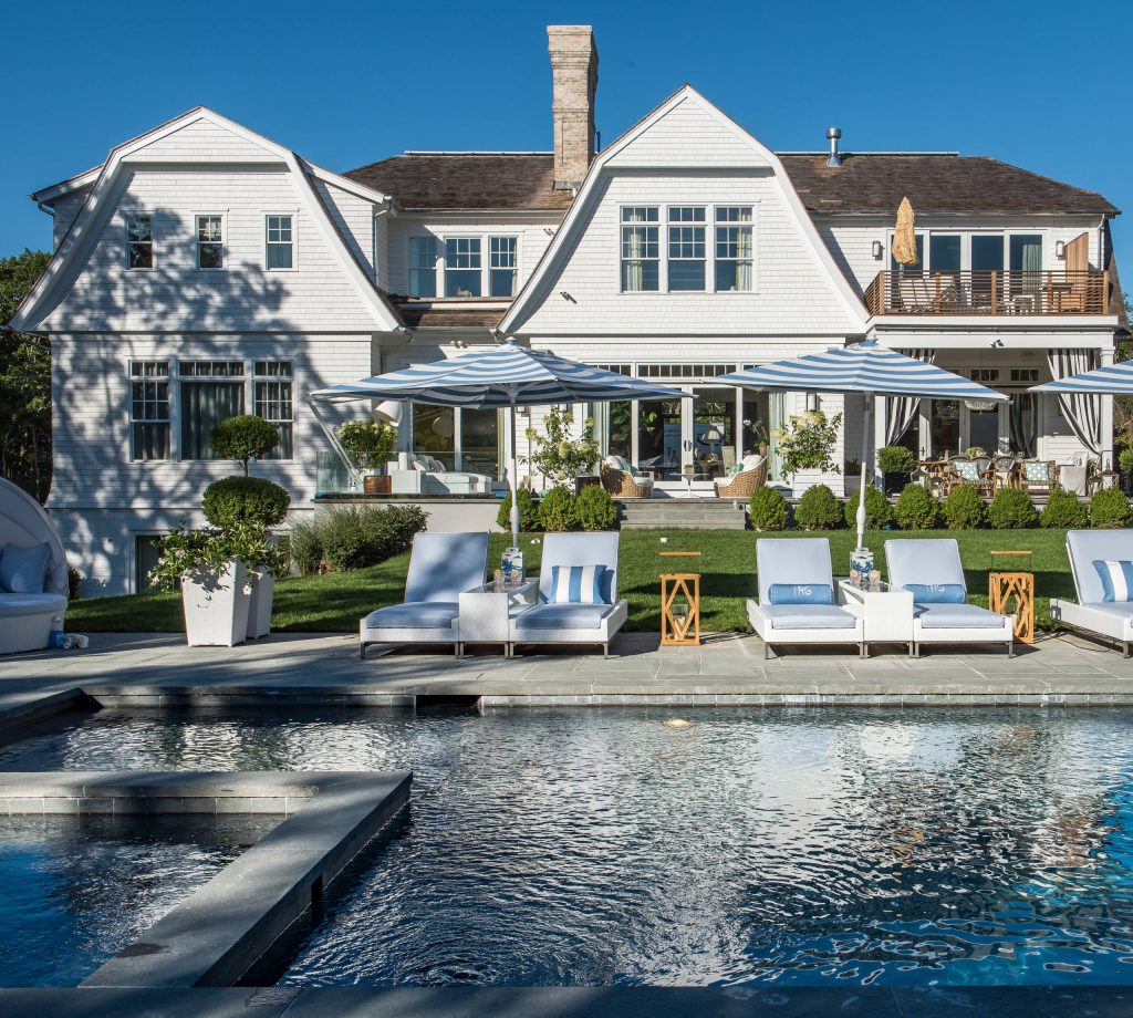 Pool space at the Hampton Designer Showhouse 2016, all items courtesy of Frontgate. Photo | Alan Barry Photography