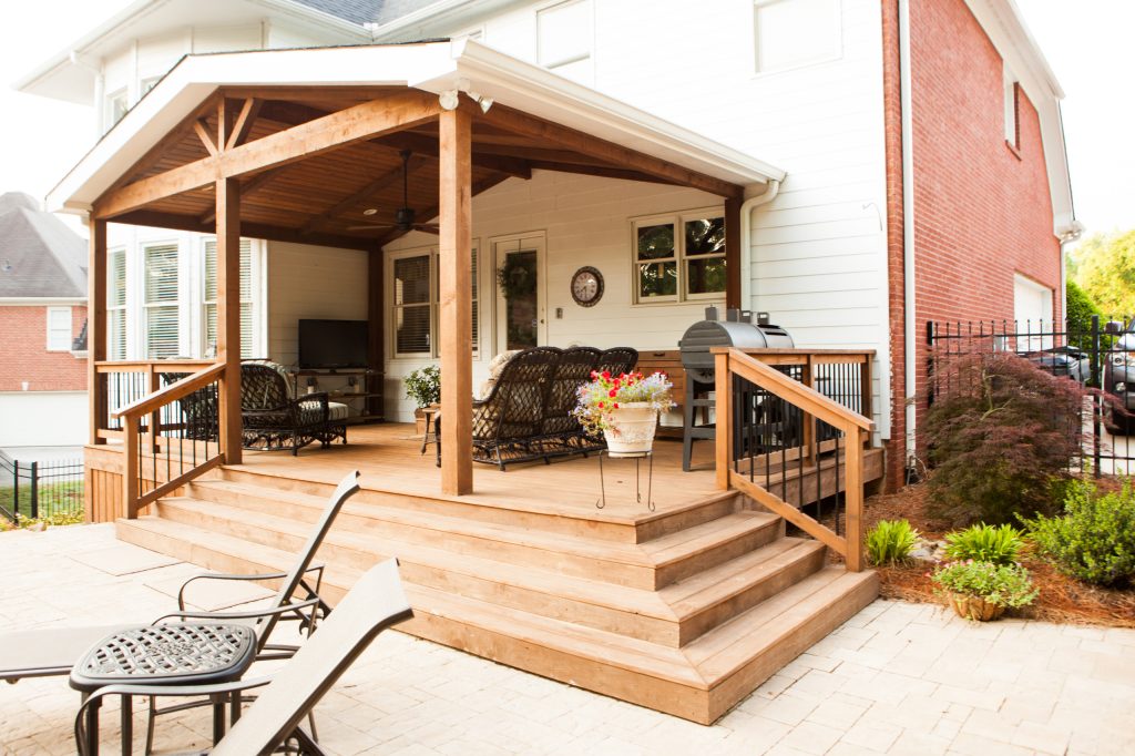 Porch addition to the existing home
