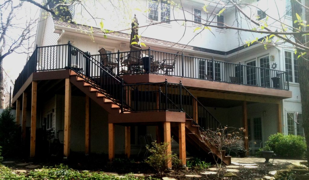 Porch photo in Kansas City by Deckscapes / DS Construction, Inc. | Outdoor Photos | Porch | Landscaping | Landscape Design | Outdoor Living Space | Porch Design Ideas | Outdoor Living Space Ideas | Backyard Design