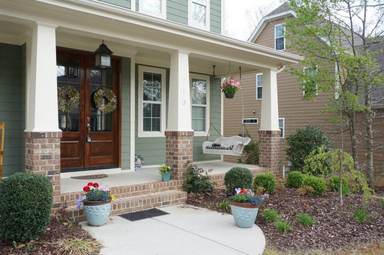 Porch photo in Raleigh by 516 Home Staging, LLC | Outdoor Photos | Porch | Landscaping | Landscape Design | Outdoor Living Space | Porch Design Ideas | Outdoor Living Space Ideas | Backyard Design