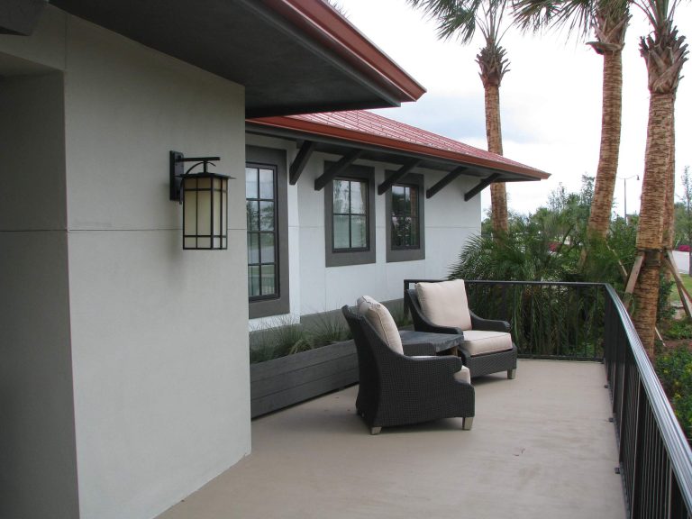 Porch photo in Tampa by Carlson Studio Architecture | Outdoor Photos | Porch | Landscaping | Landscape Design | Outdoor Living Space | Porch Design Ideas | Outdoor Living Space Ideas | Backyard Design
