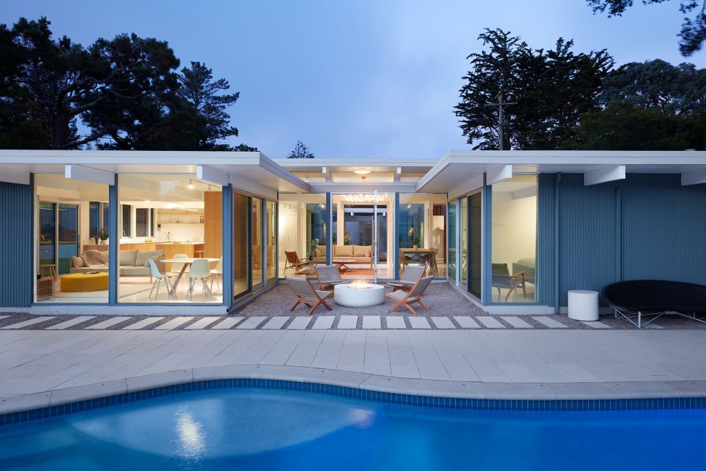 Rear Yard Pool and Firepit Court