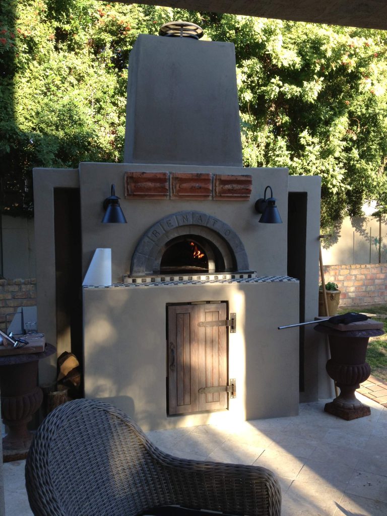 Residential outdoor brick oven. Wood fired with gas assist.