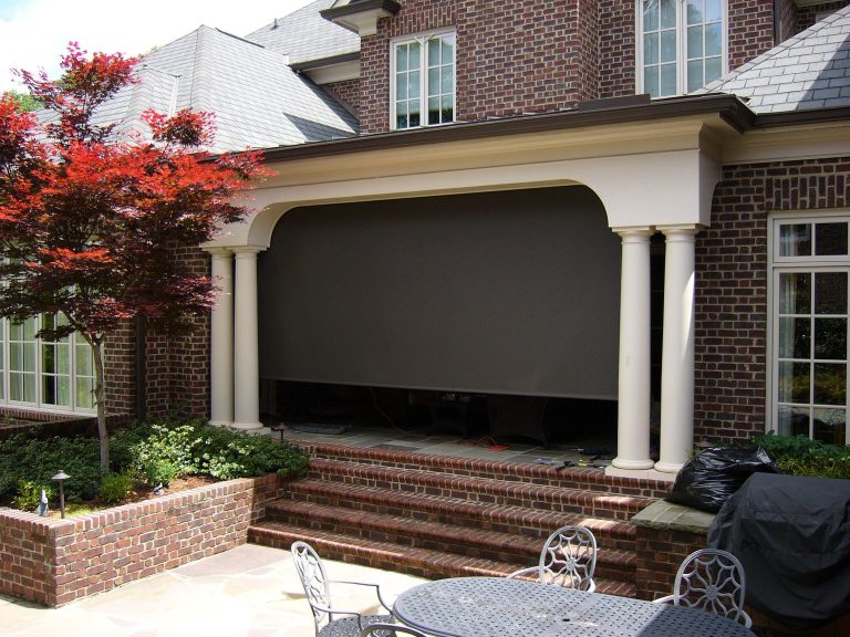 Roller shade view from outside looking in.