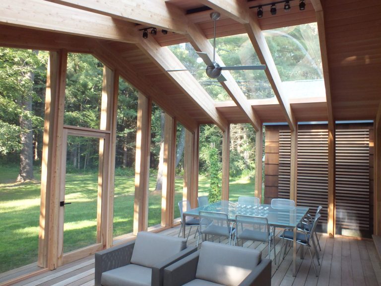 Screen porch interior