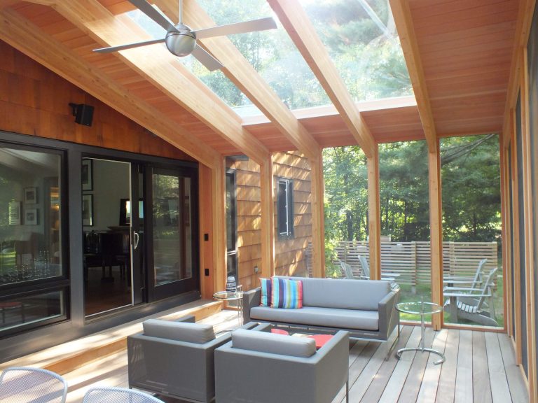 Screen porch interior