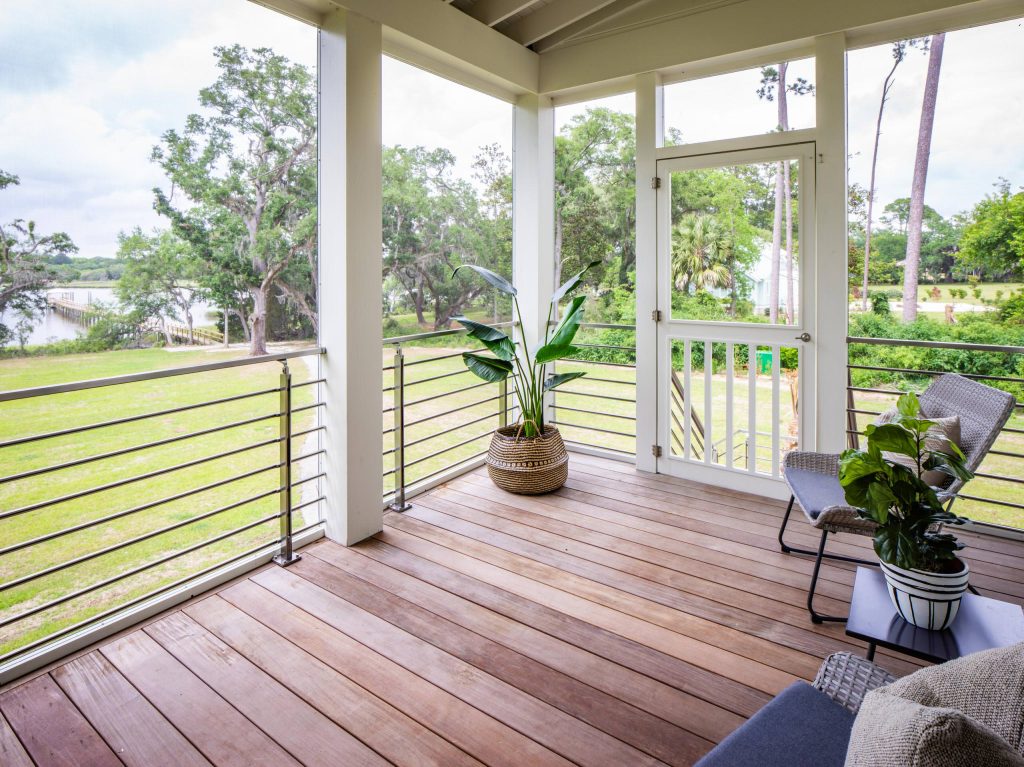 Screened in back porch