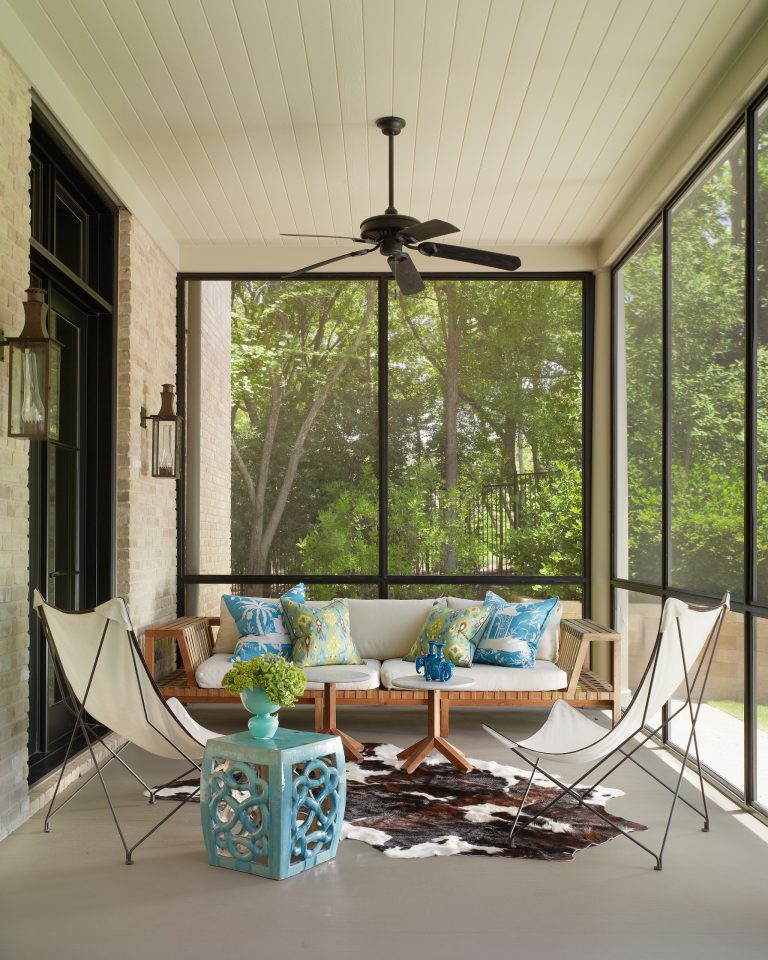 Screened porch. Painted porch floor. Photo by Stephen Karlisch