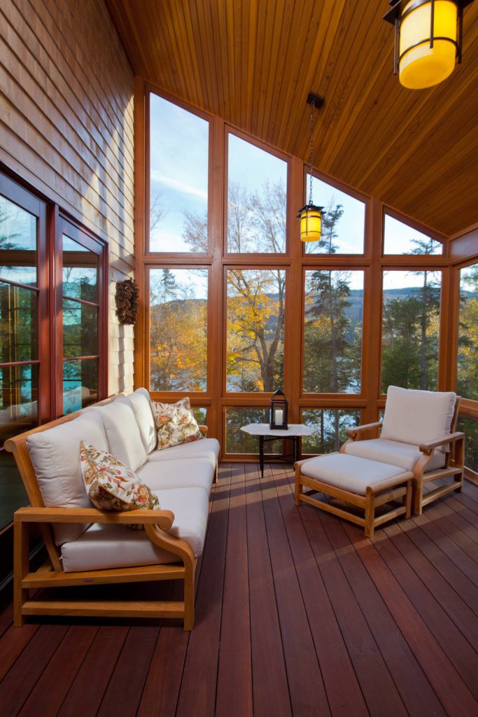 Screened porch, looking at the lake. Photo by: Randy O'Rourke
