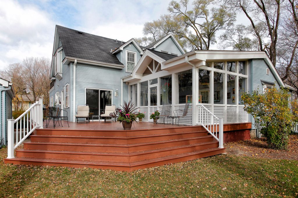 Screened porch room addition to 1935 farmhouse. Larry Malvin photo